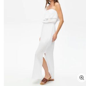 NWT Michael Stars Tara Double Gauze Strapless Dress in white